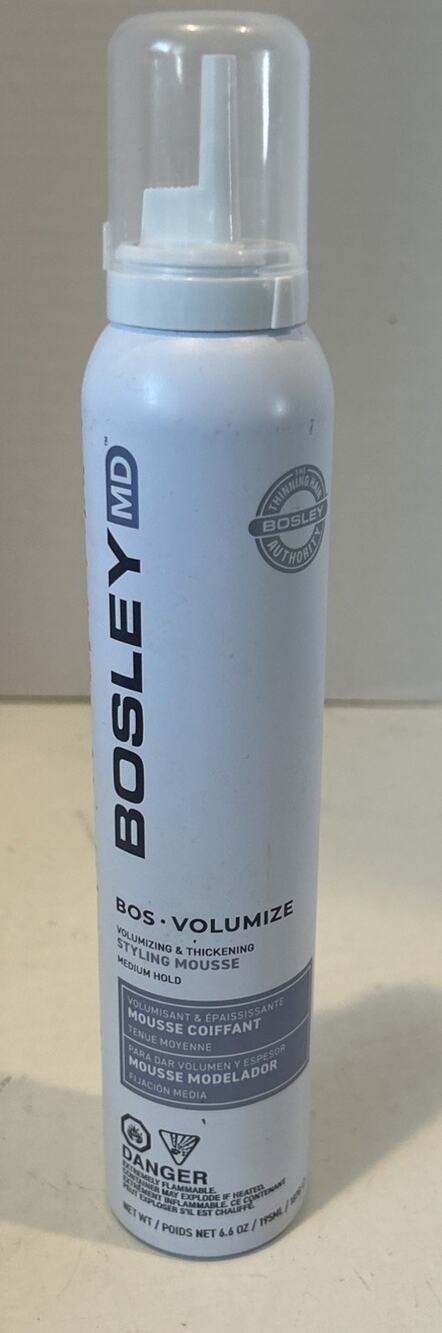 Bosley Volumizing & Thickening Styling Mousse Medium Hold 6.6 oz Original